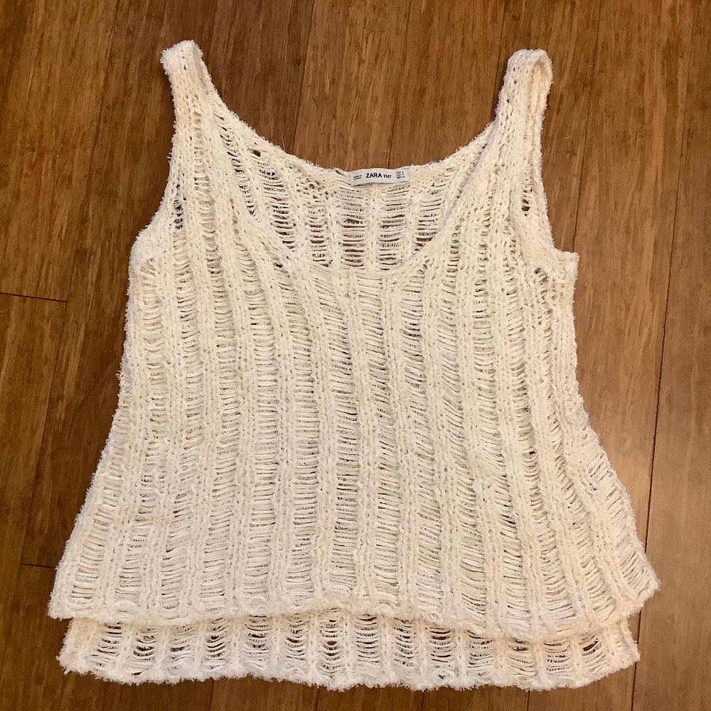 Zara Distressed Knit Tank